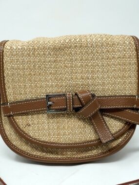 J.Jill Addison Saddlebag featuring a woven jute body